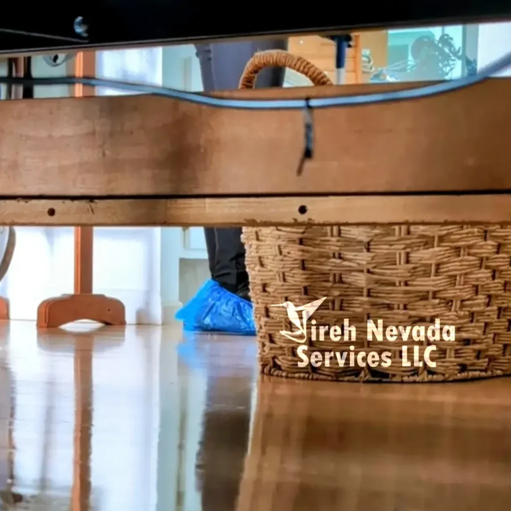Jireh Nevada Services, cleaning service, floor cleaning, panoramic photo.